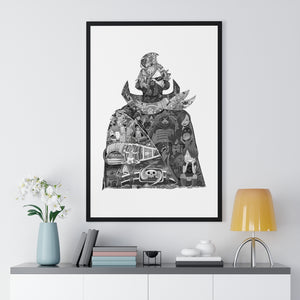 SANJI BLACK & WHITE FRAMED POSTER SANJI BLACK & WHITE FRAMED POSTER