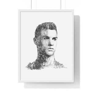 RONALDO BLACK & WHITE FRAMED POSTER RONALDO BLACK & WHITE FRAMED POSTER