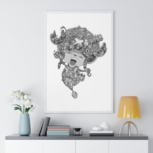 CHOPPER BLACK & WHITE FRAMED POSTER CHOPPER BLACK & WHITE FRAMED POSTER