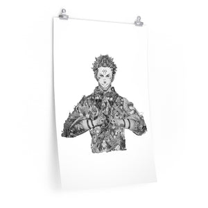 SUKUNA BLACK & WHITE POSTER SUKUNA BLACK & WHITE POSTER