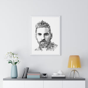 MESSI BLACK & WHITE FRAMED POSTER MESSI BLACK & WHITE FRAMED POSTER