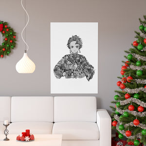 TANJIRO BLACK & WHITE POSTER TANJIRO BLACK & WHITE POSTER