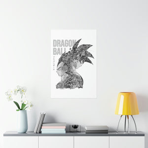 GOKU VEGETA BLACK & WHITE POSTER GOKU VEGETA BLACK & WHITE POSTER